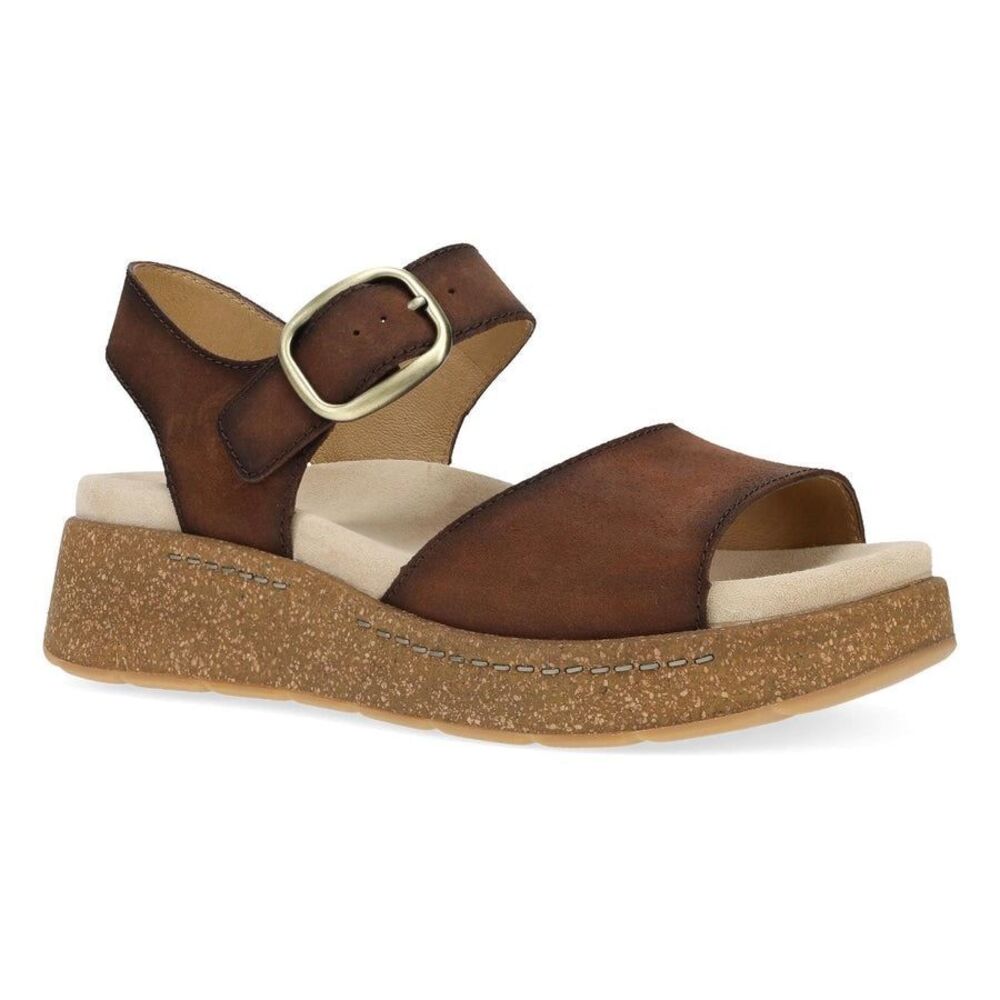NEW Dansko Bianca Platform Sandal in Burnished Brown Nubuck NIB Boho, Casual - Picture 2 of 11